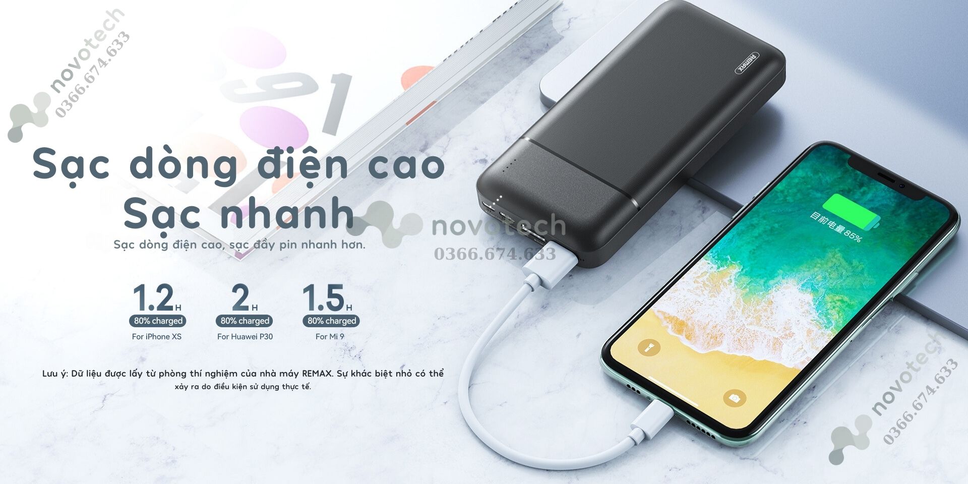 Dung lượng pin lớn, sử dụng lâu dài.