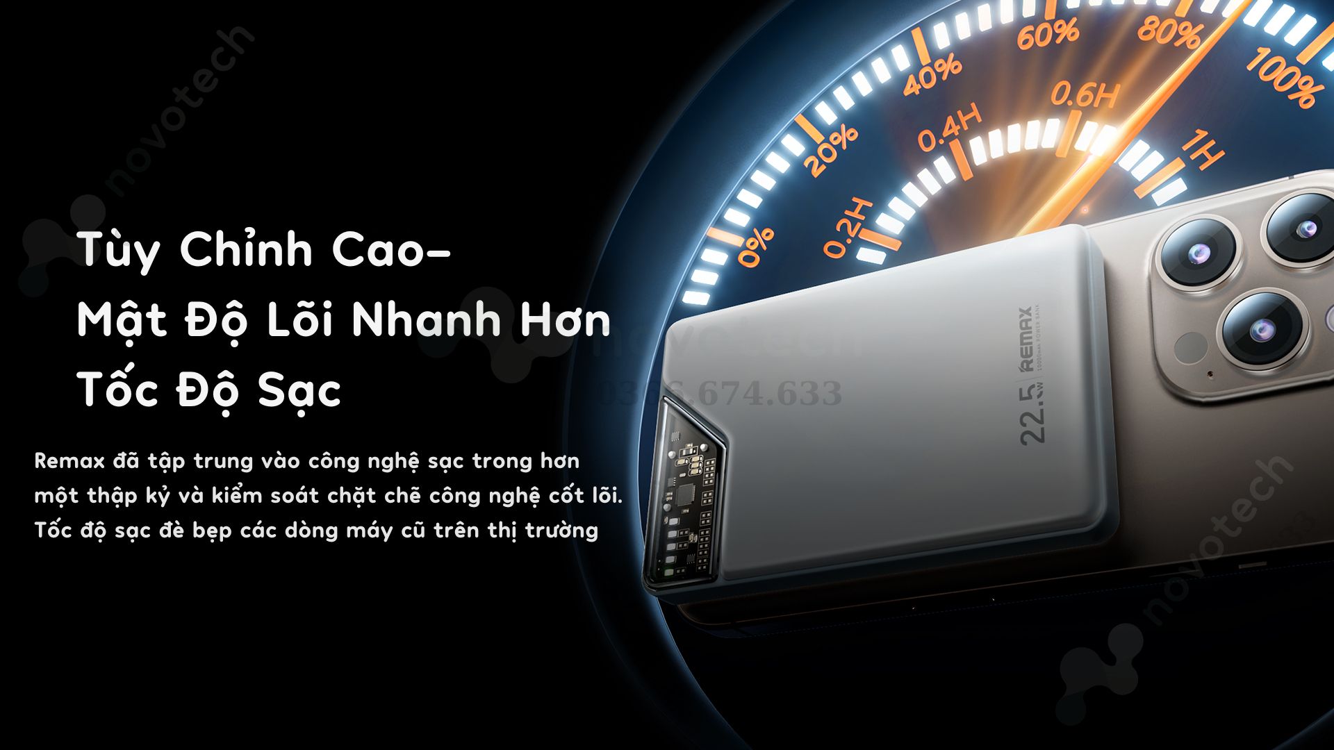 Dung lượng pin sạc dự phòng cao, sạc siêu nhanh.