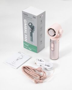 Quạt cầm tay sò lạnh miLife F16 cổ xoay 180 độ, pin 4500mAh