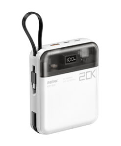 Pin sạc dự phòng REMAX RPP-603 20000mAh tích hợp 2 cáp sạc nhanh.